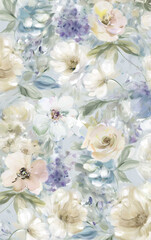 Unique Hand Painted Scroll and Floral Design Graphics