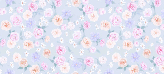 Unique Hand Painted Scroll and Floral Design Graphics