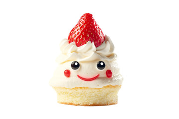 Cute Strawberry Cream Cupcake Dessert Treat red   