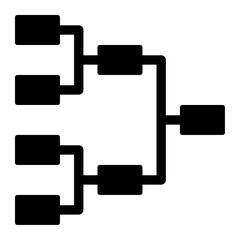 playoff tournament diagram icon vector