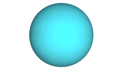 Light Blue Sphere with White Background.