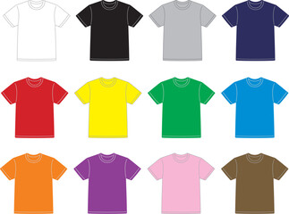 Tシャツ　カラー　平置き