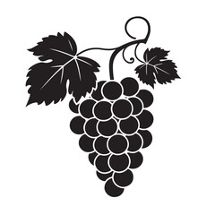 Obraz premium Grape silhouette vector image