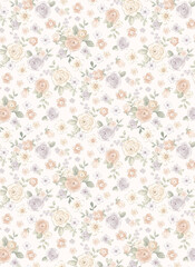 Whimsical Hand Rendered Flower and Scrollwork Sketches