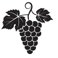 Obraz premium Grape silhouette vector image