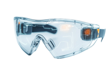 Futuristic Smart Glasses Digital Display up hud   