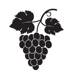 Obraz premium Grape silhouette vector image