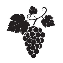 Obraz premium Grape silhouette vector image