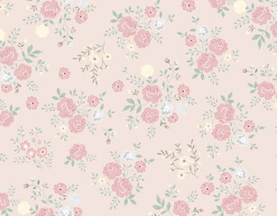 Elegant Hand Crafted Floral and Curly Pattern Compositions