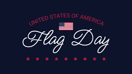 Happy Flag Day in the United States of America Banner Template
