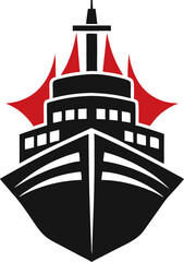 silhouette of a ship