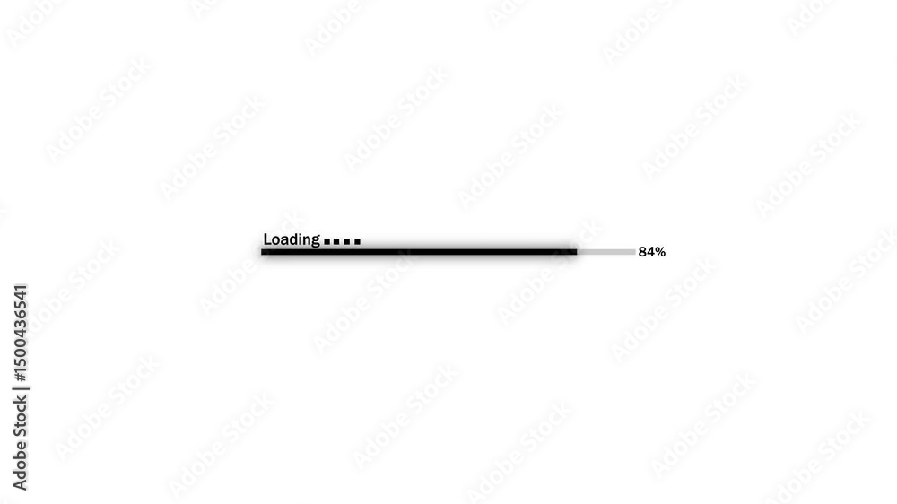 Poster loading screen progress bar showing 58 percent. animated loading screen progress bar with 58 percent