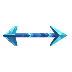 Sleek Arrow with Modern Silhouette in Cool Blue Isolated on Transparent Background