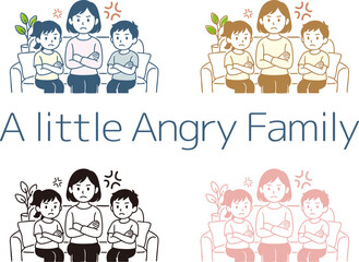 ちょっと怒っているファミリー