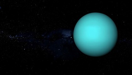 Teal Planet in Space.