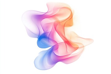 Fototapeta premium Abstract colorful swirling forms on white background