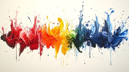 Fototapeta premium Bold Multicolored Ink Splash Frozen in Mid-Air.