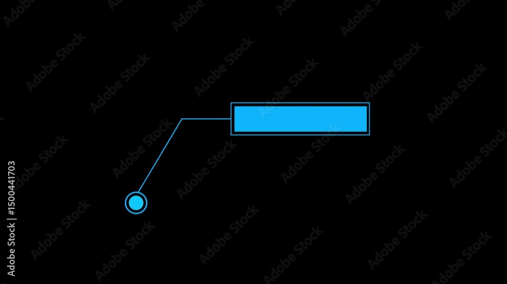 Fototapete geometric lines and circle in digital interface. futuristic digital interface element with animated 