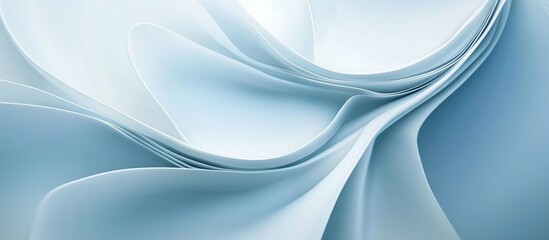 Obraz premium Abstract light blue, flowing, layered curves