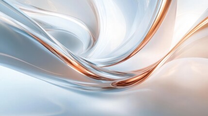 Abstract design with fluid, translucent forms and warm highlights.