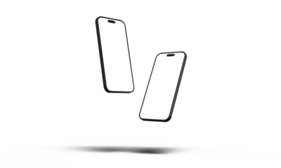 smartphone mobile tablet phone pro max object display device mockup empty white color technology object template cellphone frame realistic front digital showing mockup sale advertisement marketing