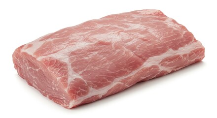 Photo of Fresh Raw Pork Meat Cut Isolated on White Background