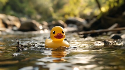 Rubber Duck in Stream