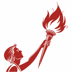 vector illustration of a burning fire