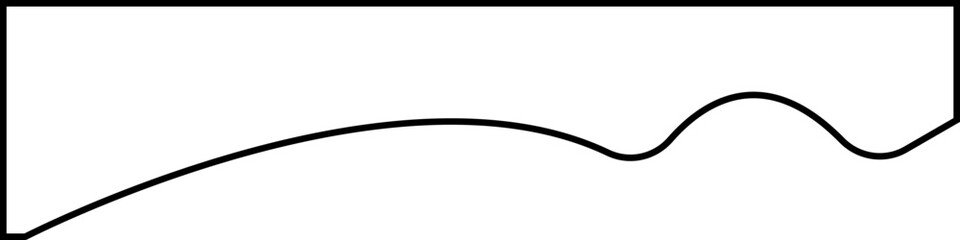 Header shape background for website design. Vector border for banner. Abstract divider for bottom or frame of template and web page. Presentation wavy and curve separator. on transparent background