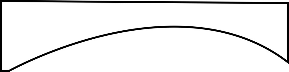 Header shape background for website design. Vector border for banner. Abstract divider for bottom or frame of template and web page. Presentation wavy and curve separator. on transparent background