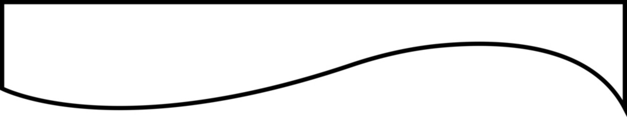 Header shape background for website design. Vector border for banner. Abstract divider for bottom or frame of template and web page. Presentation wavy and curve separator. on transparent background