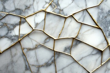 Detailed marble surface with gold inlay