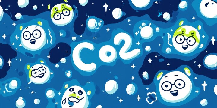 Animazione di molecole di CO2 stilizzata