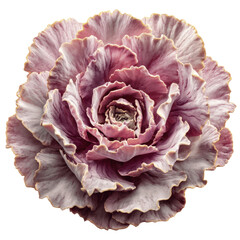 Obraz premium Ornamental Cabbage A Close-Up of a Purple-Pink