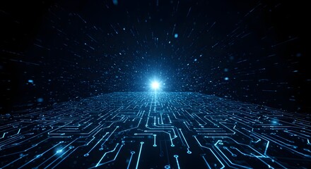 Abstract blue network connectivity background for tech and digital design.