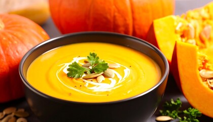 Creamy Pumpkin Soup Bowl.