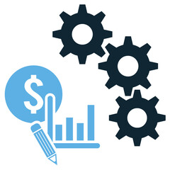 Financial system icon vector for economic structure, banking, and money flow concepts. Ideal for fintech, governance, investment models, and global finance illustrations.