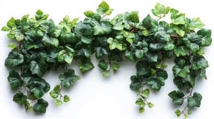 Obraz premium Lush green ivy garland artfully draped, conveying a sense of natural growth and vitality