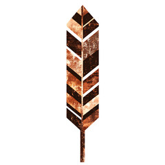 Abstract Arrow with Layered Shimmering Patterns Isolated on Transparent Background