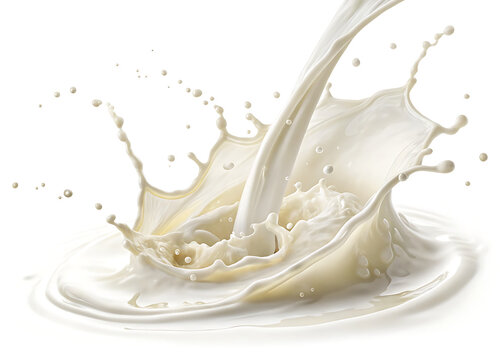 milk splash isolated on white background