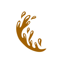 Obraz premium chocolate splash vector illustration