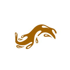 chocolate splash vector illustration