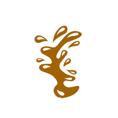 Obraz premium chocolate splash vector illustration