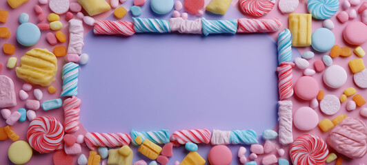 frame made of candy