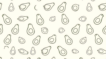 Avocado Seamless Pattern