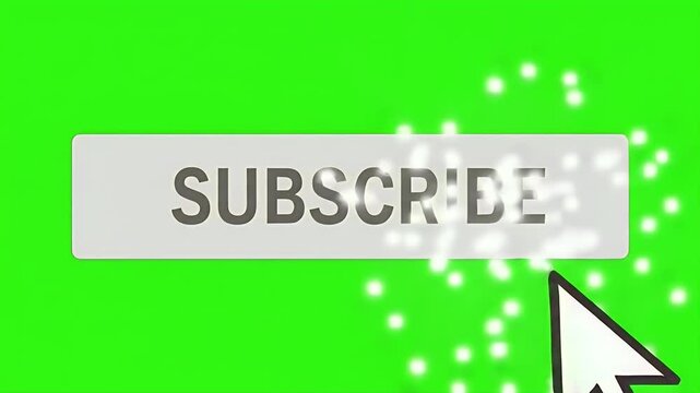 Animated Subscribe Button Engaging Green Screen Video for Content Creators
