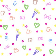 seamless pattern with musical instruments