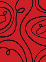  line doodle seamless pattern. Creative abstract squiggle style drawing background for children or trendy design, Wave Design Elements for Backgrounds, Patterns, Posters and Banners.