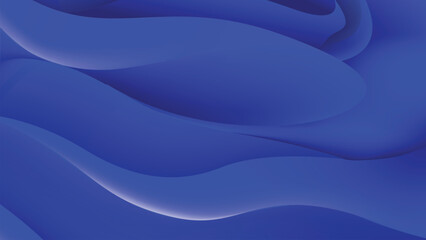 Smooth flowing blue wave lines create a soft abstract digital art background