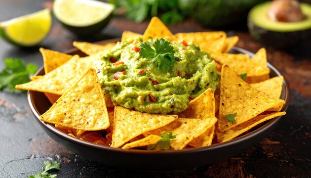 Guacamole with Tortilla Chips.